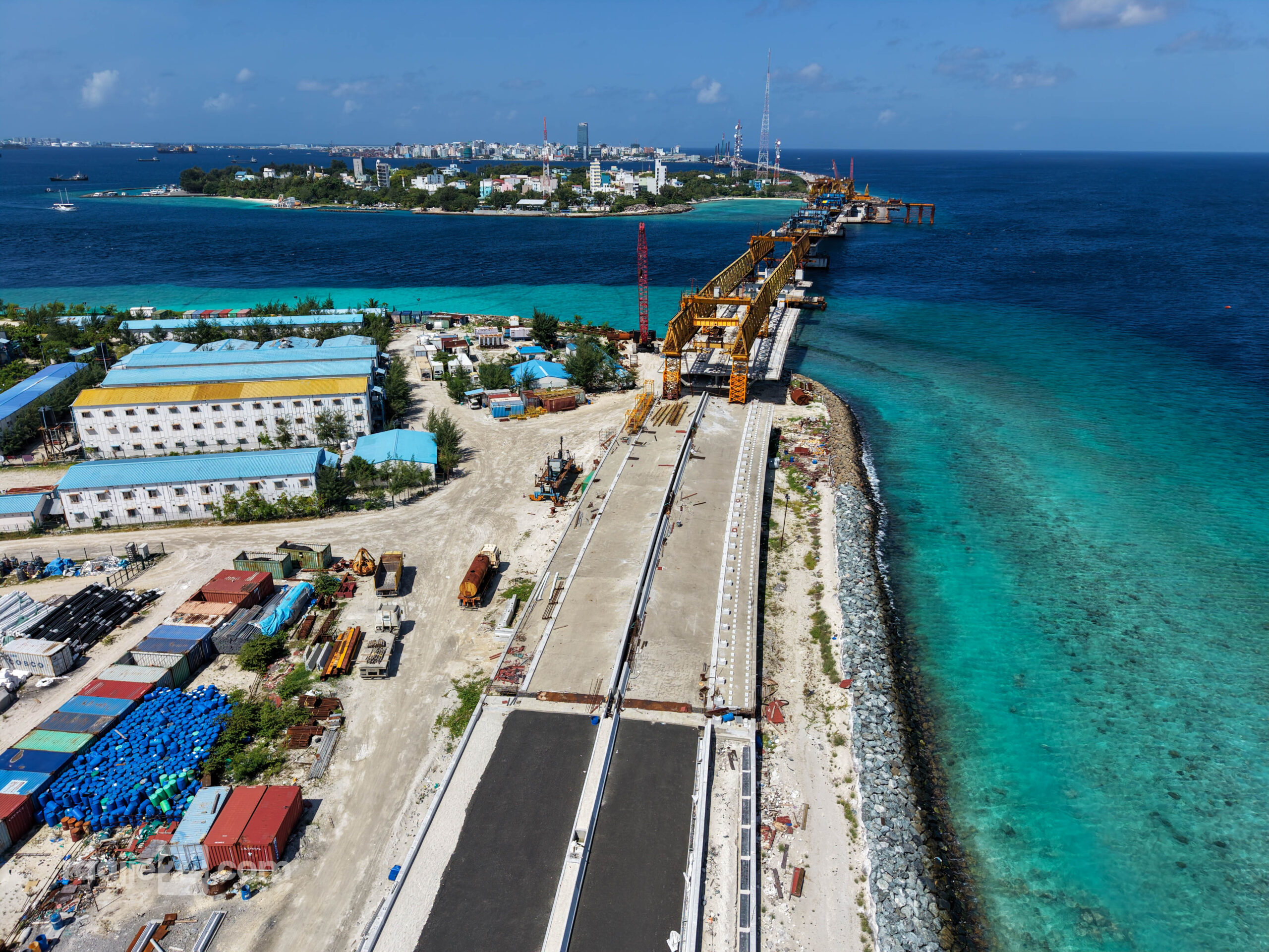 Latest Drone Images Reveal Rapid Progress on Thilamalé Bridge