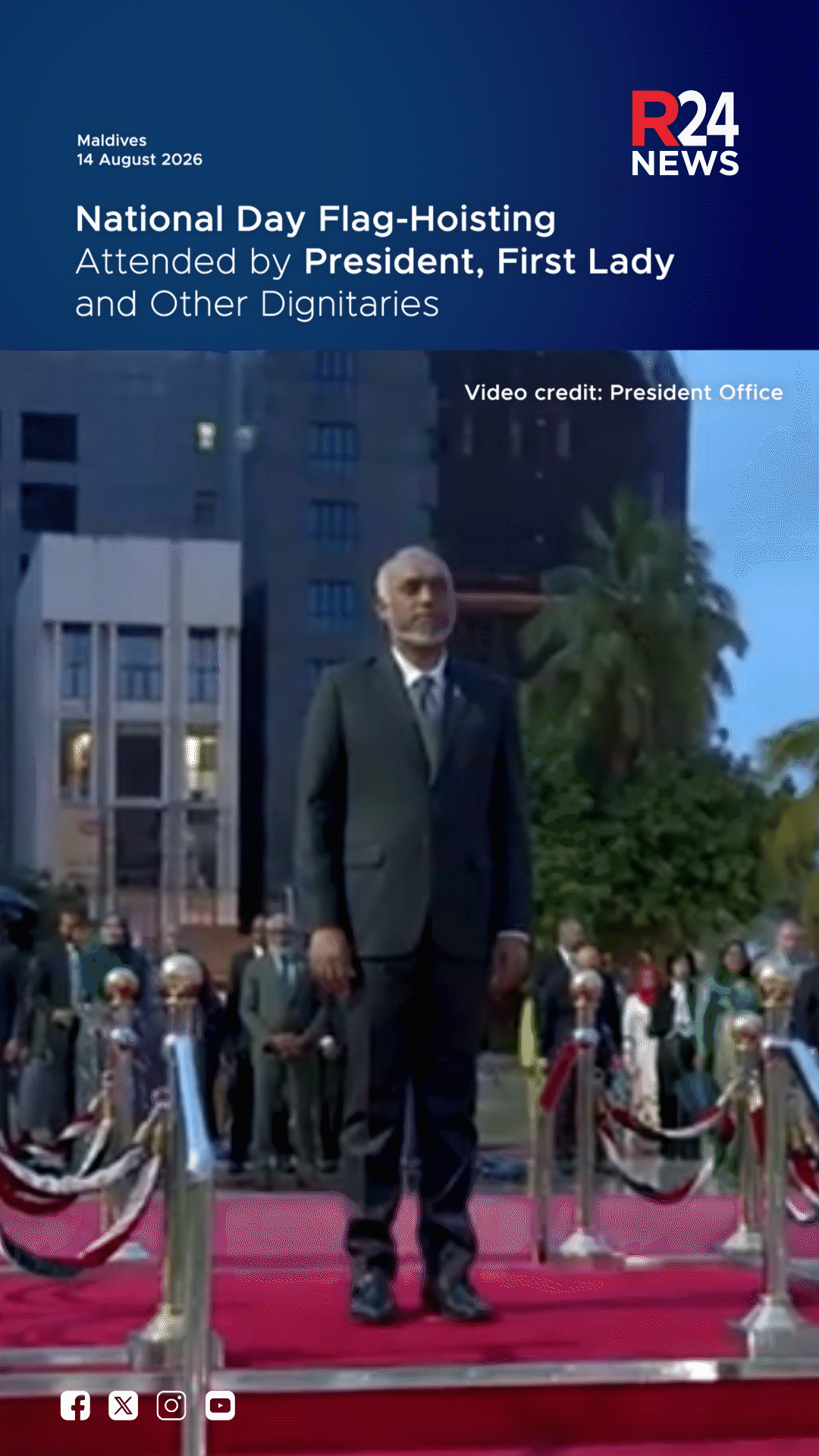 National Day Flag-Hoisting Ceremony | President, First Lady and Dignitaries Attend