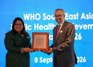 Maldives receives WHO award for major health achievements