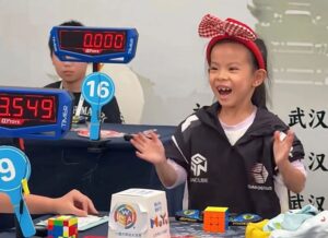 Six-year-old Chinese girl sets women’s Rubik’s Cube world record