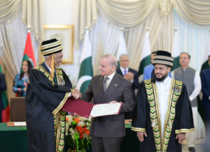 Pakistan University Awards President Muizzu Honorary Doctorate